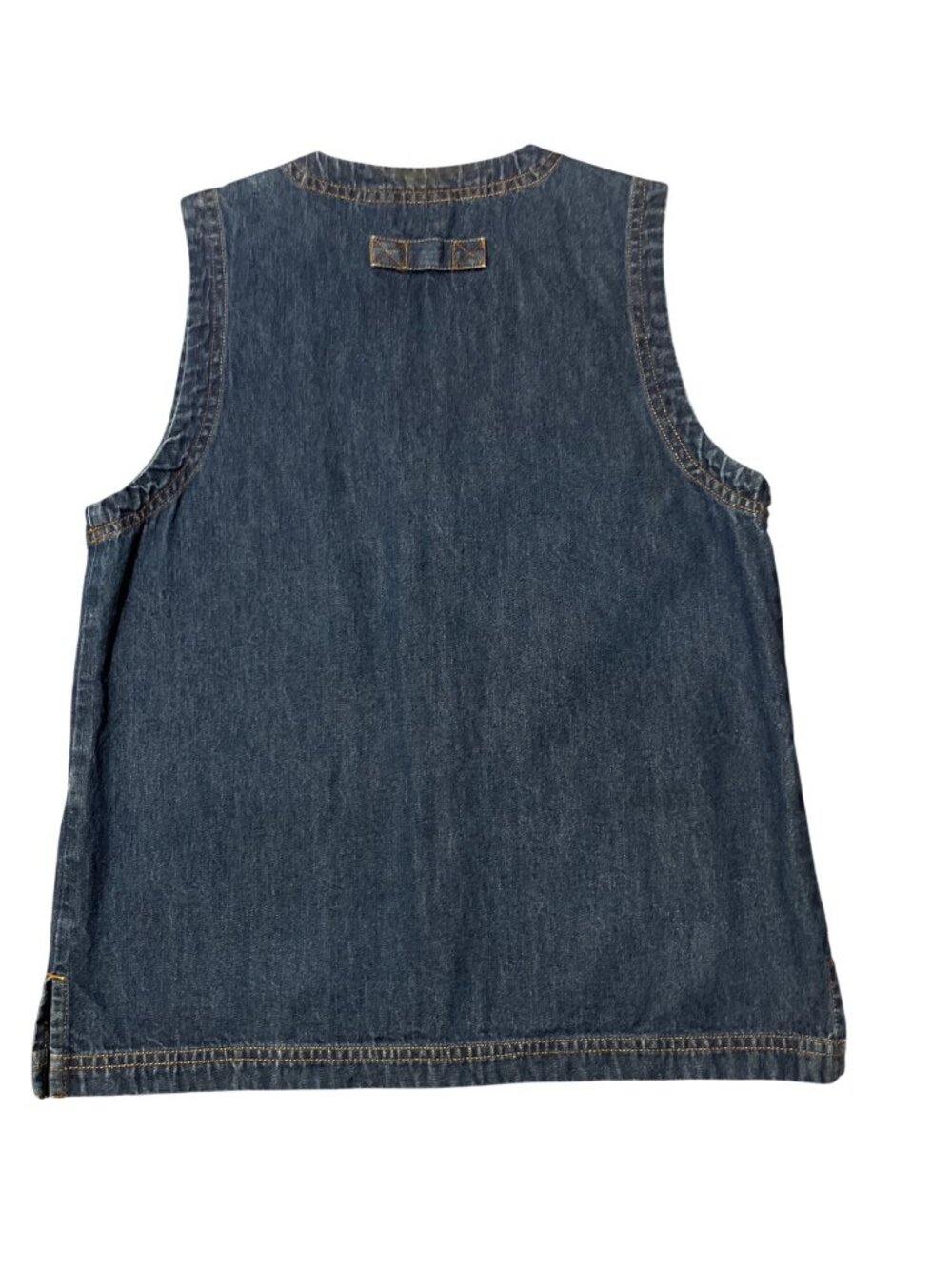 Cabin Creek Denim Vest Womens M Blue Button Front 100% Cotton Pockets Casual - Picture 4 of 10